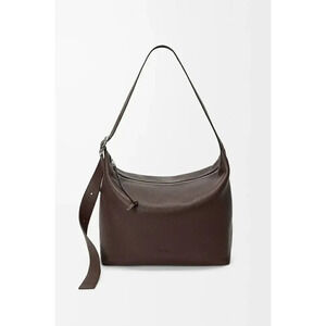 Loewe Loop Hobo Grained Calfskin Hobo Shoulder Bag Brown